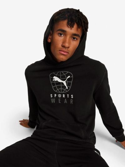 Лот: 22409469. Фото: 1. Худи мужское PUMA, Черный. Другое (спортивная одежда)