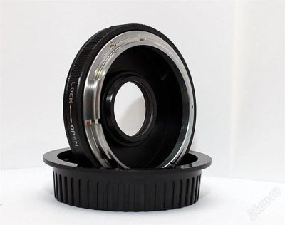 Лот: 1322975. Фото: 1. переходник CANON FD - EOS. Крышки, бленды