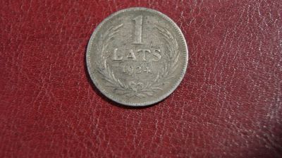 Лот: 7549006. Фото: 1. Латвия. 1 лат 1924 (серебро). Европа