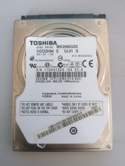 Лот: 21278244. Фото: 1. HDD 2.5 Toshiba 250gb. Жёсткие диски