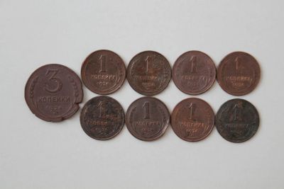 Лот: 9215906. Фото: 1. 9 монет 1924 года. Россия и СССР 1917-1991 года