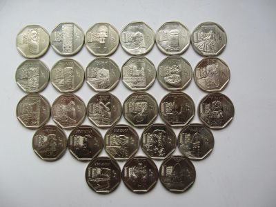 Лот: 6405588. Фото: 1. Перу , полный набор из 26 монет... Америка