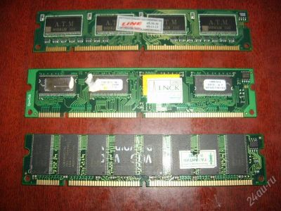 Лот: 2170298. Фото: 1. 3 планки памяти SDRAM по 128Mb... Оперативная память