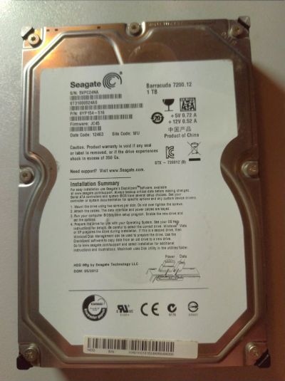 Лот: 12719636. Фото: 1. Продам HDD Seagate 3.5" 1000Gb... Жёсткие диски (HDD)