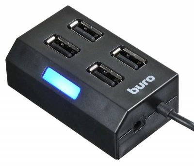 Лот: 13868866. Фото: 1. Разветвитель USB 2.0 BURO BU-HUB4-U2... USB хабы
