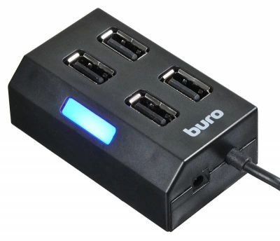Лот: 15834253. Фото: 1. Разветвитель USB 2.0 BURO BU-HUB4-U2... USB хабы