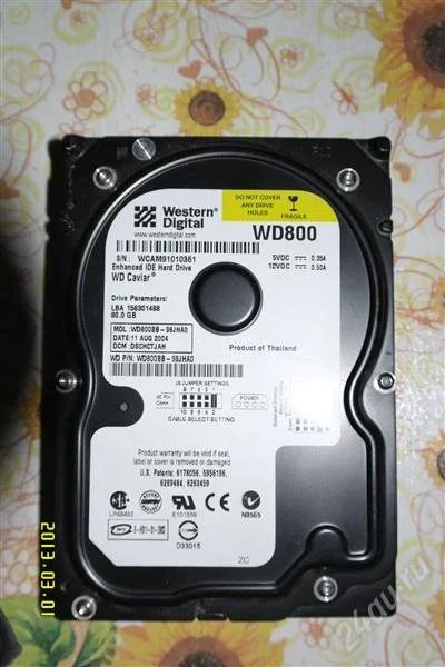 Лот: 2561236. Фото: 1. Western Digital WD800BB. Повторные... Жёсткие диски (HDD)