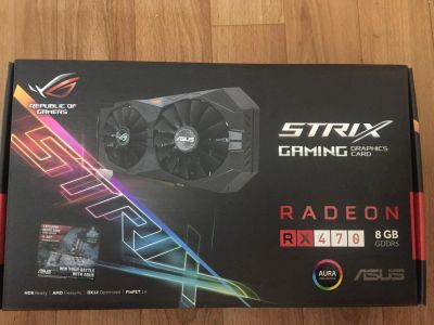 Лот: 9880376. Фото: 1. ROG strix RX 470 8GB. Видеокарты