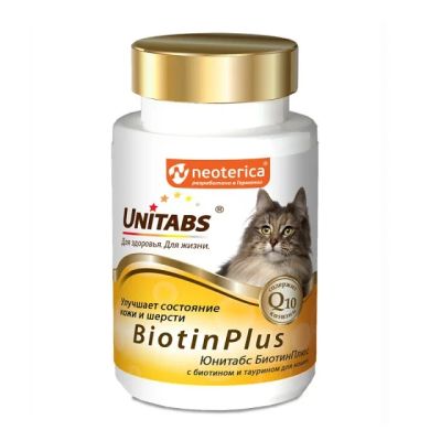 Лот: 11811271. Фото: 1. Витамины Unitabs (Юнитабс) BiotinPlus... Косметика для животных