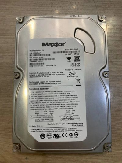 Лот: 20732714. Фото: 1. HDD 3,5" жесткий диск Maxtor 80... Жёсткие диски (HDD)