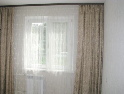 Лот: 12038099. Фото: 1. Шторы в комплекте (портьеры, тюль... Шторы, тюль