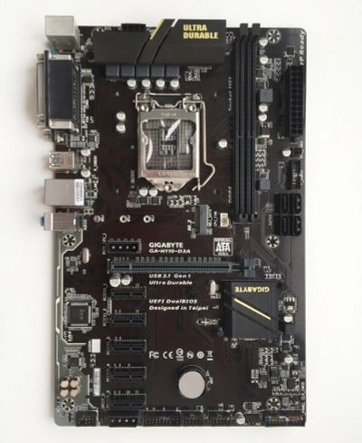Лот: 17481372. Фото: 1. Материнская плата GigaByte H110-D3A. Материнские платы