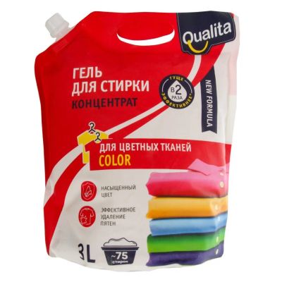 Лот: 24093257. Фото: 1. Гель для стирки Qualita, 3 л... Бытовая химия