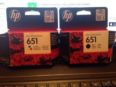 Лот: 8465439. Фото: 1. Картридж HP ink Advantage 651. Картриджи, расходные материалы