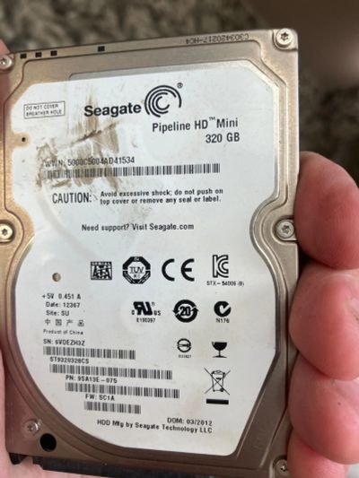 Лот: 25514885. Фото: 1. Hdd 320gb seagate. Жёсткие диски (HDD)