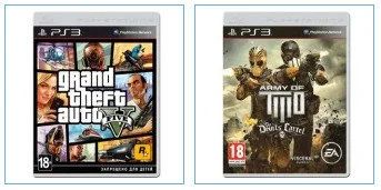 Лот: 3900369. Фото: 1. GTA V + Army of TWO The Devil... Игры для консолей