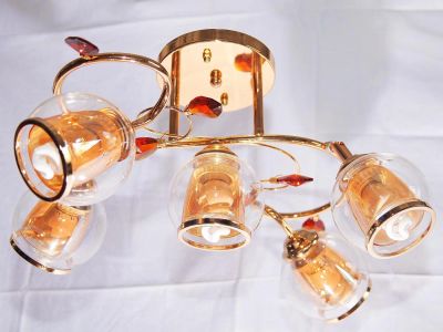 Лот: 3990565. Фото: 1. Люстра №56. 5 плафонов. Другое освещение
