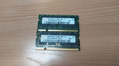 Лот: 19837128. Фото: 1. Память SO-DDR2 2x 2GB Hynix (4gb... Оперативная память