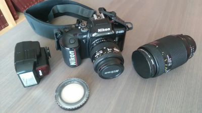Лот: 6041314. Фото: 1. nikon f-401x kit. Плёночные зеркальные