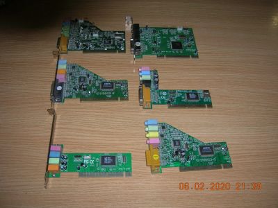 Лот: 11175361. Фото: 1. 6 звуковых карт PCI (цена за все... Звуковые карты