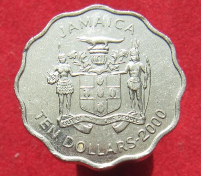 Лот: 15834694. Фото: 1. Ямайка 10 долларов, 2000г. Остальные страны