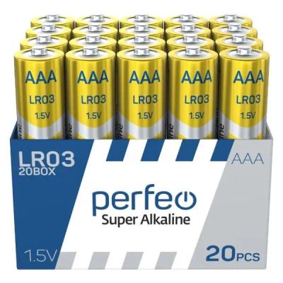 Лот: 24534180. Фото: 1. Батарейки Perfeo ААА (LR03), 20... Батарейки, аккумуляторы, элементы питания