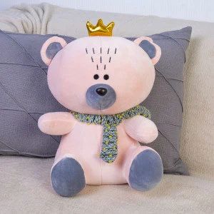 Лот: 15589658. Фото: 1. Мягкая игрушка Мишка с короной... Мягкие