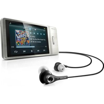 Лот: 4298066. Фото: 1. Металлический MP3 плеер от Philips... Плееры