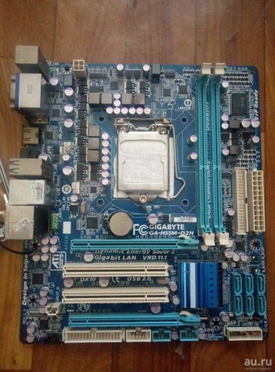 Лот: 13641159. Фото: 1. Материнская плата Gigabyte GA-H55M-D2H... Материнские платы