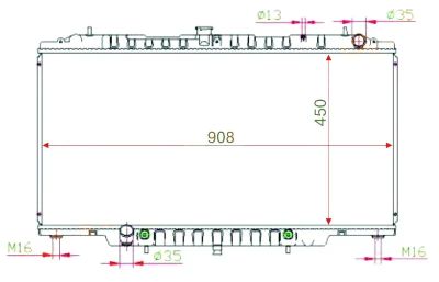 Лот: 3691573. Фото: 1. Радиатор nissan patrol/safari... Двигатель и элементы двигателя