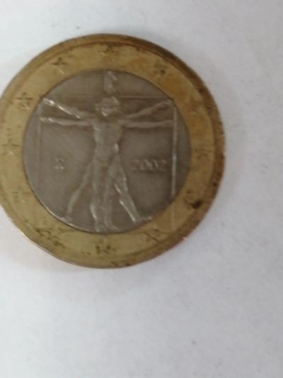 Лот: 16501696. Фото: 1. 1 Евро 2002 витрувианский человек. Европа