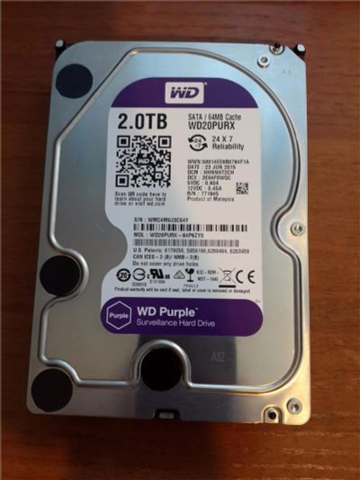 Лот: 10194711. Фото: 1. Жесткий диск Western Digital WD20PURX... Жёсткие диски