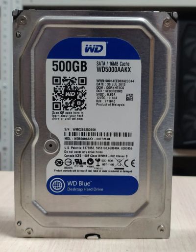 Лот: 20860281. Фото: 1. HDD 500 Гб/WD/3,5''/Sata/7200об... Жёсткие диски (HDD)