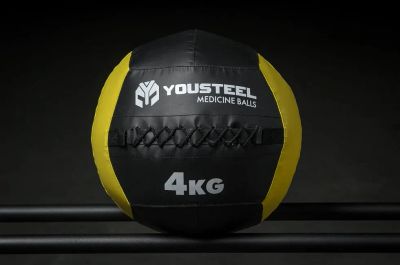 Лот: 24558179. Фото: 1. Медбол 4кг, со шнуровкой YouSteel. Фитнес, аэробика и гимнастика