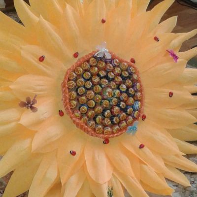 Лот: 4600864. Фото: 1. Букет из конфет (подсолнух 2). Букеты из конфет, игрушек