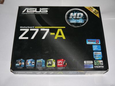 Лот: 15617007. Фото: 1. ASUS Z77-A +задняя планка | LGA1155... Материнские платы