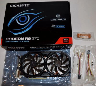 Лот: 9895978. Фото: 1. gigabyte R9 270 (2gb), 256 bit... Видеокарты