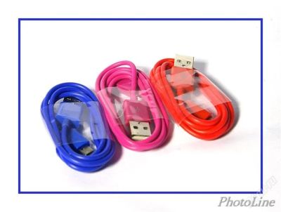 Лот: 2193207. Фото: 1. кабель зарядки синий от usb, разъем... Дата-кабели, переходники