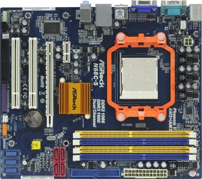 Лот: 3859225. Фото: 1. ASrock N68C-S. Материнские платы