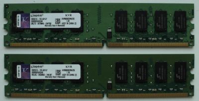 Лот: 9182797. Фото: 1. 2+2 GB DDR2-800 (PC2-6400) Kingston. Оперативная память
