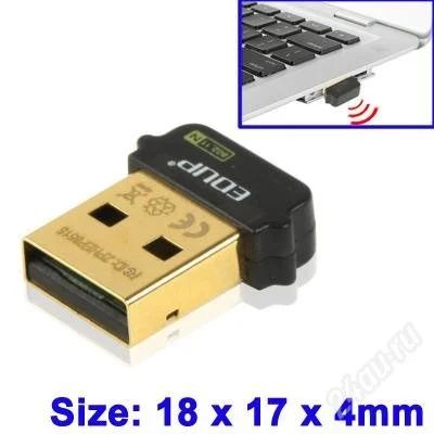 Лот: 2703215. Фото: 1. USB 2.0 ультракомпактный адаптер... WiFi, Bluetooth адаптеры