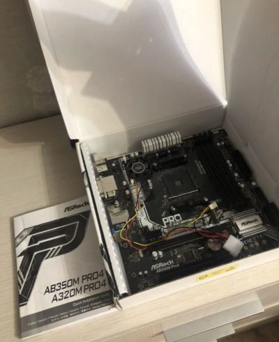Лот: 19201806. Фото: 1. Материнская плата AM4 Asrock AB350M... Материнские платы