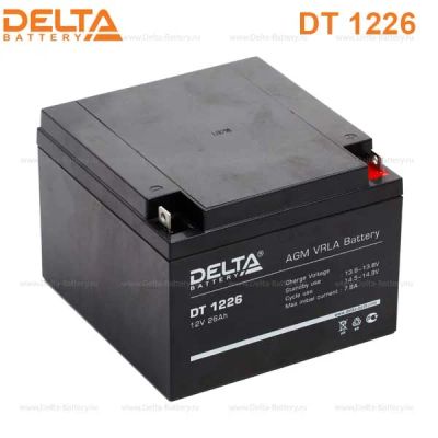 Лот: 9342860. Фото: 1. аккумулятор delta DT1226 12V 26a... Аккумуляторы