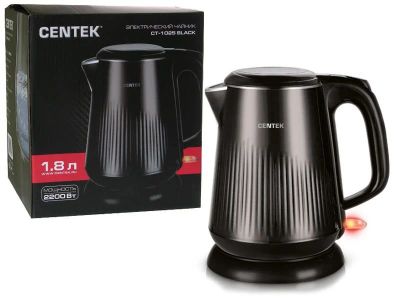 Лот: 14529214. Фото: 1. Электрочайник Centek CT 1025 Black... Чайники, кофемашины, кулеры
