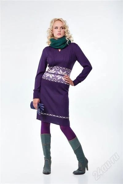 Лот: 2378636. Фото: 1. Платье вязаное 50-54. Платья