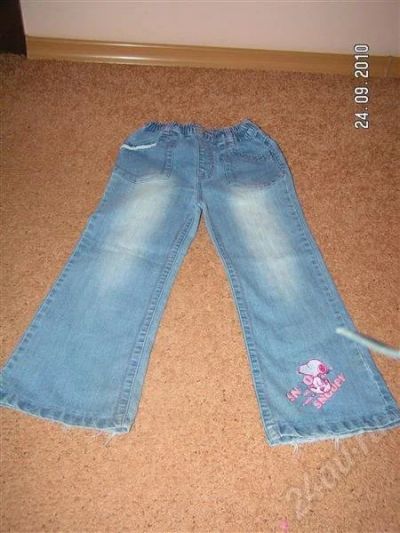 Лот: 539817. Фото: 1. Джинсы для девочки SNOOPY. Брюки, шорты, джинсы