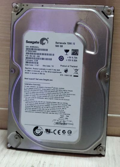 Лот: 19434832. Фото: 1. HDD 500 Гб,Seagete, 7200 об/мин. Жёсткие диски (HDD)