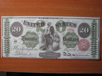 Лот: 5150667. Фото: 1. США 20 долларов 1862 года. Америка