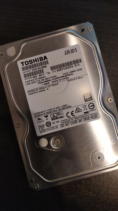 Лот: 14754252. Фото: 1. Toshiba DT01ACA050 500Gb жёсткий... Жёсткие диски (HDD)