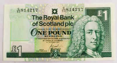 Лот: 21023109. Фото: 1. Шотландия 1 фунт 2001 ПРЕСС. Европа